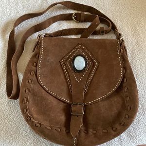 Brown leather crossbody